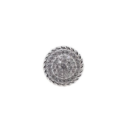 ROUND HALO MULTI-STONE FILIGREE BORDER EARRINGS