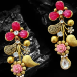 Stylish pink stone earrings for any occasion.