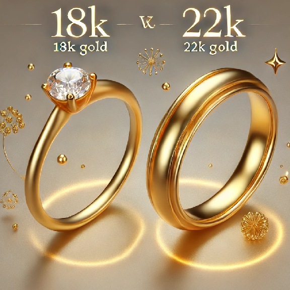 18K vs 22K gold: purity and durability.