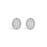 0.50ct Oval Diamond Earrings A1 WG