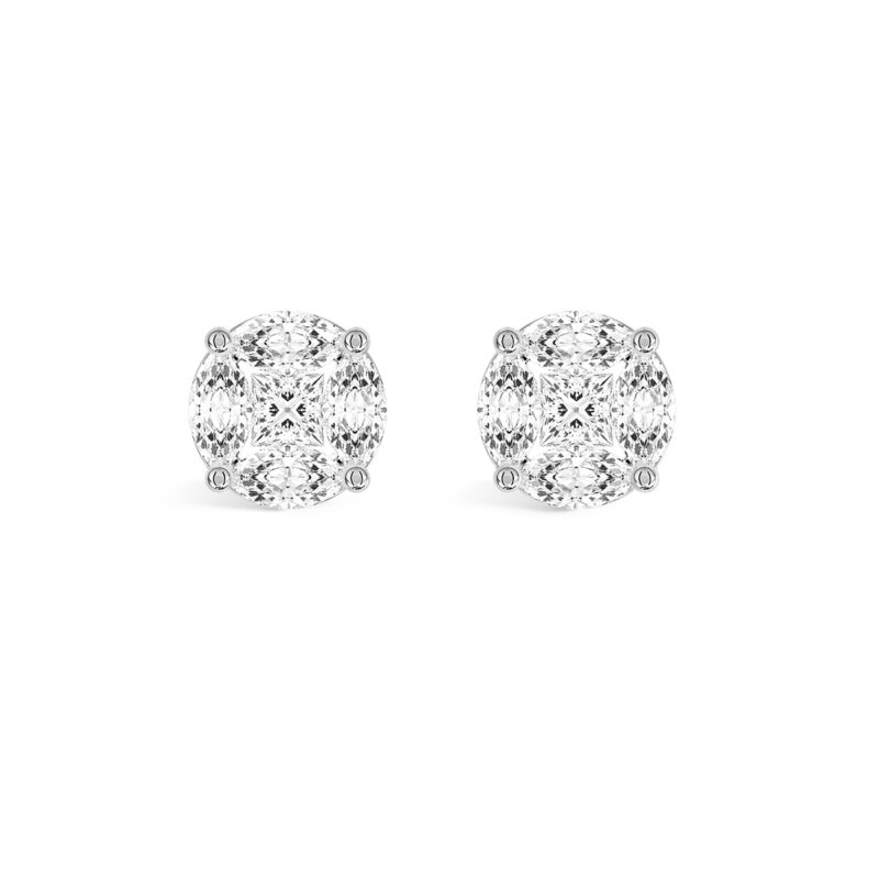 0.58ct Array Diamond Earrings A1 WG