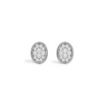 0.83ct Oval Diamond Pendant Set With Earrings A3 WG