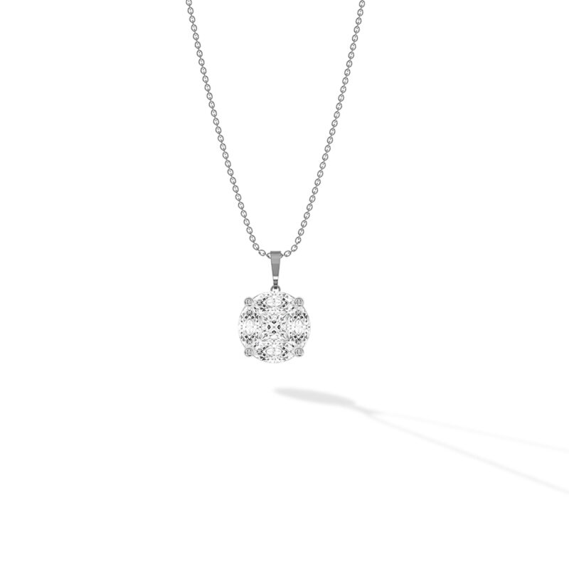 1.01CT Array Diamond Pendant Set WG A2