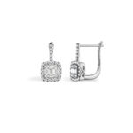 3.55ct Halo Diamond Earrings A2 WG