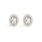 Pure Brilliance Oval Earrings A1 YG