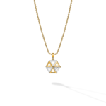 TRIANGULAR FACET DIAMOND PENDANT SET A2