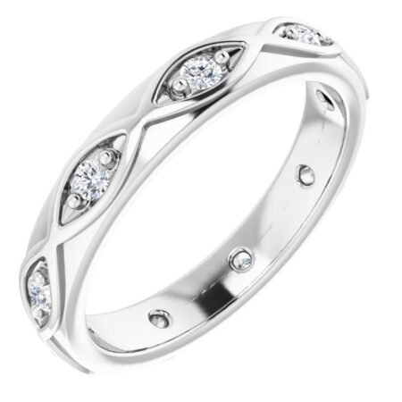 Platinum 1/5 Ctw Natural Diamond Eternity Band Size 6