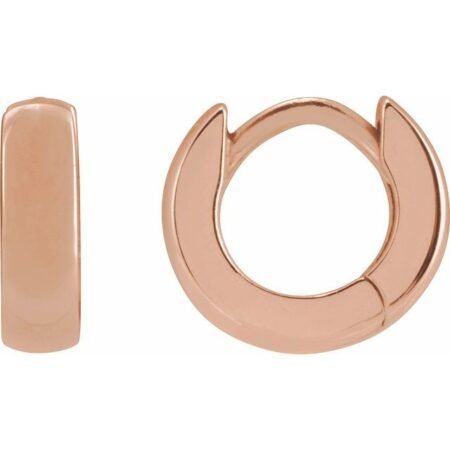 14k Rose 8 Mm Hoop Earring
