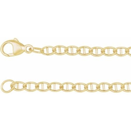 14k Yellow 2.6 Mm Anchor 18' Chain