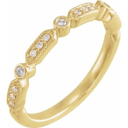 14k Yellow 1/8 Ctw Natural Diamond Anniversary Band