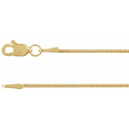 14k Yellow Gold-filled 1 Mm Rounded Box 18' Chain