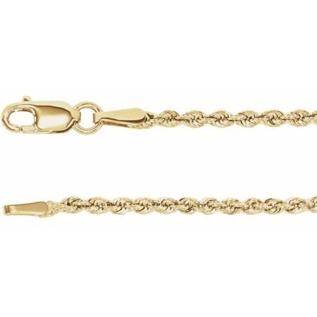 14k Yellow 1.85 Mm Rope 16' Chain