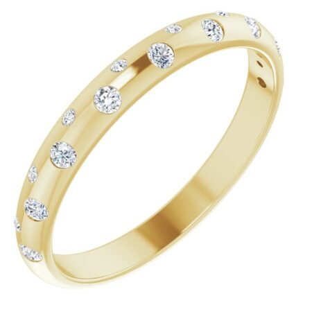 18k Yellow 1/6 Ctw Natural Diamond Anniversary Band