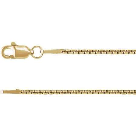 14k Yellow Gold-filled 1.25 Mm Box 16' Chain