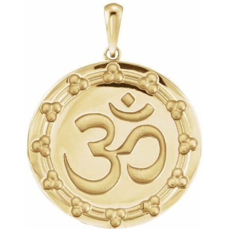 14k Yellow Om Pendant