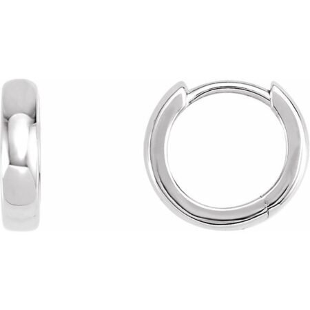 Platinum 10 Mm Hoop Earrings