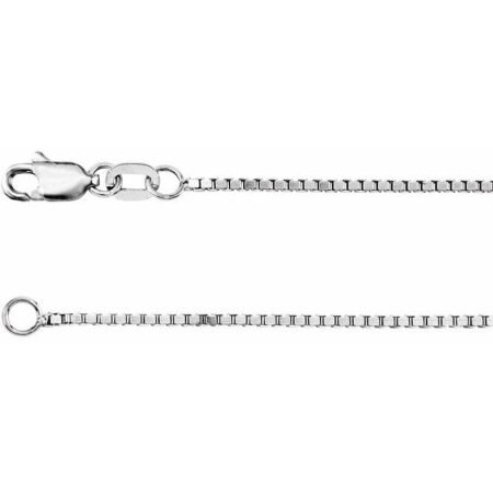 Sterling Silver 1 Mm Box 18' Chain