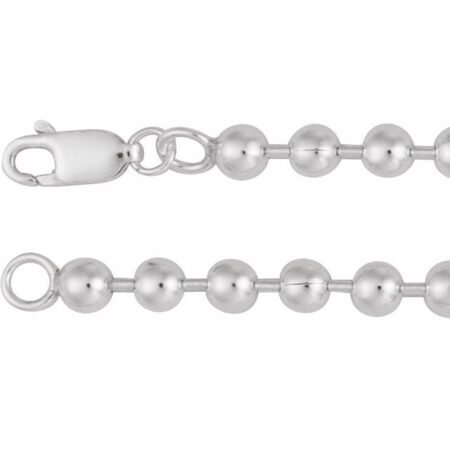 Sterling Silver 4.1 Mm Bead 16' Chain