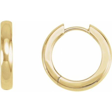 14k Yellow Hinged 20 Mm Hoop Earrings