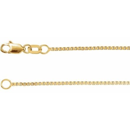 14k Yellow 1 Mm Box 16' Chain