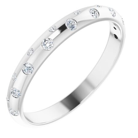 Platinum 1/6 Ctw Natural Diamond Anniversary Band