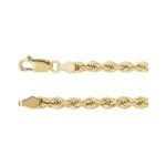 14k Yellow 4 Mm Rope 18' Chain