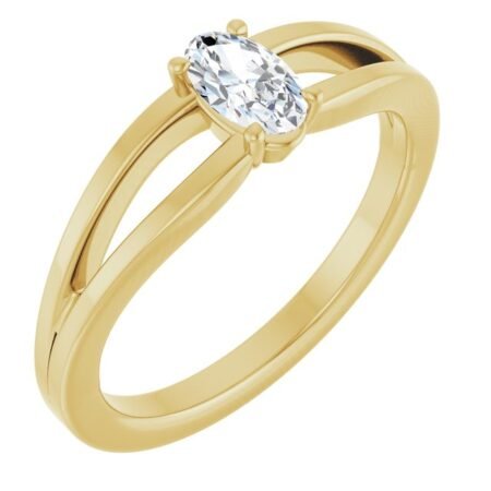 14k Yellow Sapphire Youth Solitaire Ring