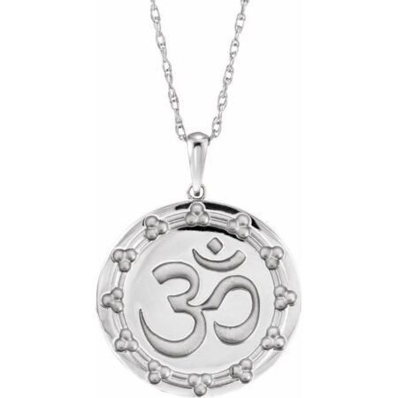 Platinum Om 20' Necklace