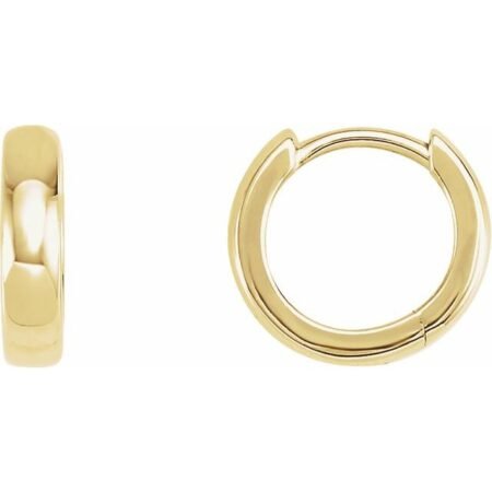 14k Yellow 11.5 Mm Hoop Earrings
