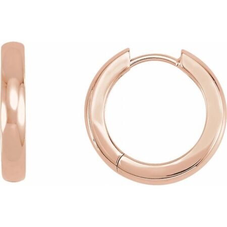 14k Rose 16 Mm Hoop Earrings