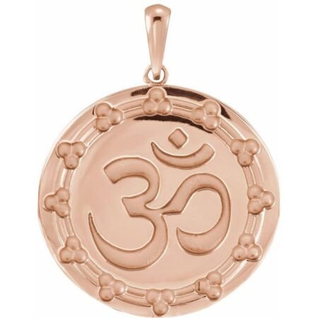 14k Rose Om Pendant