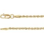 14k Yellow 1.85 Mm Rope 7' Chain