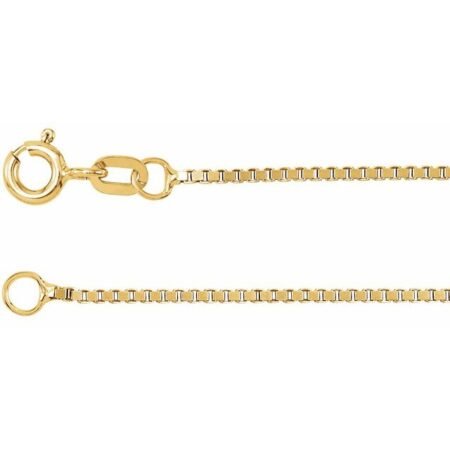 14k Yellow Gold-filled 1 Mm Box 16' Chain