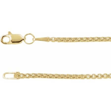 14k Yellow Gold-filled 1.8 Mm Rounded Box 16' Chain