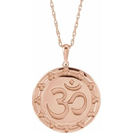 14k Rose Om 18' Necklace