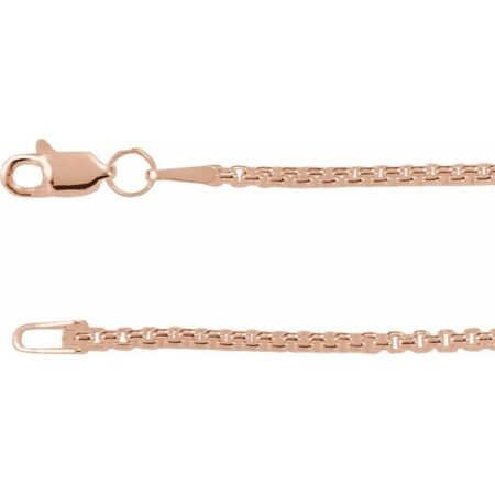 14k Rose 1.8 Mm Rounded Box 16' Chain
