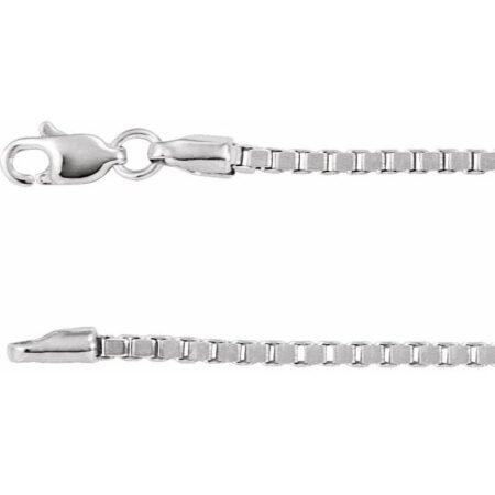 14k White 1.82 Mm Box 16' Chain
