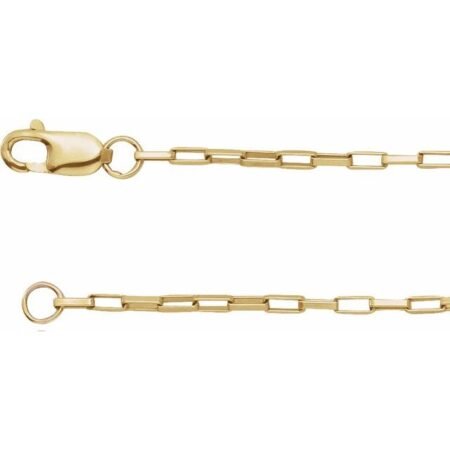14k Yellow 1.2 Mm Elongated Box 16' Chain