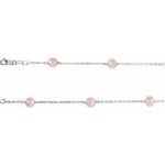 Sterling Silver Cultured Pink Freshwater Pearl 14-station 18' Necklace