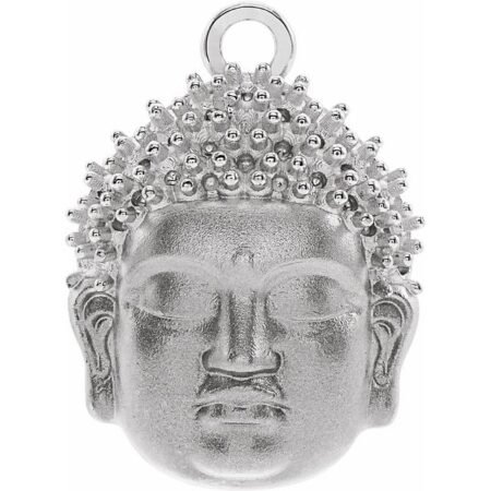 Platinum Accented Buddha Dangle