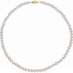 14k Yellow Panache® Cultured White Freshwater Pearl 18' Necklace