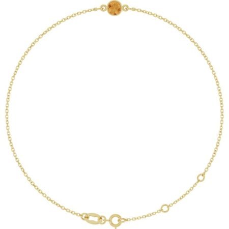 14k Yellow Natural Citrine 6 1/2-7 1/2' Bracelet