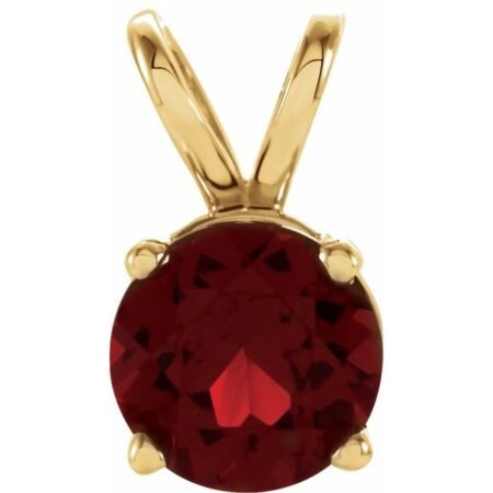 14k Yellow Natural Mozambique Garnet Pendant