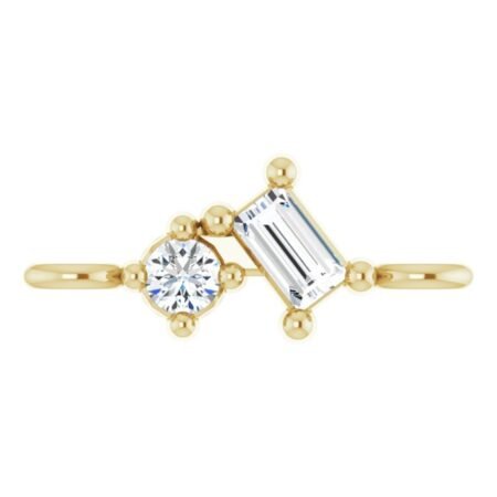 14k Yellow .04 Ctw Lab-grown Diamond Link
